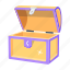 treasure box, treasure chest, trunk box, loot box, wooden trunk 