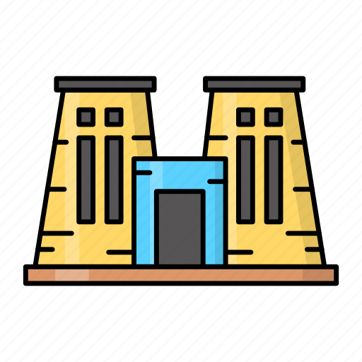 Building, edfu, egypt, landmark, temple, temple of horus icon - Download on Iconfinder