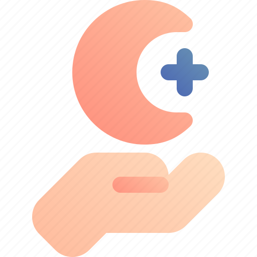 Crescent, hand, moon, ramadan icon - Download on Iconfinder