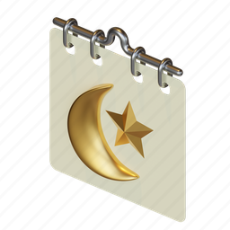 calendar, islamic, eid, mubarak, crescent, star, schedule 