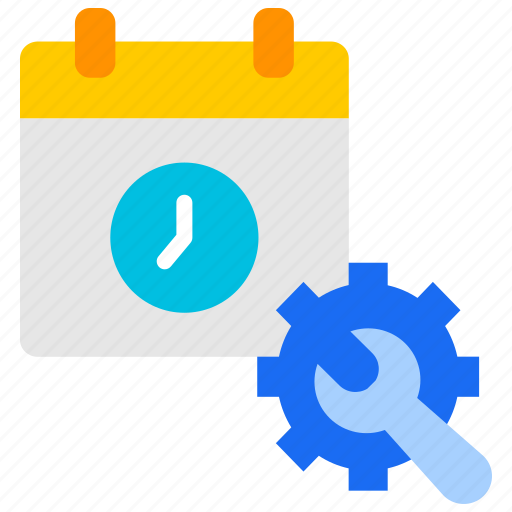 Schedule, scheduled maintainence, service, settings, update manegement icon - Download on Iconfinder