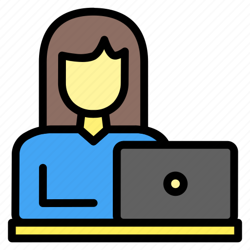 Student, laptop, user, computer, learning, education, nolaptop icon - Download on Iconfinder