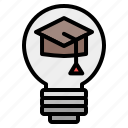 light, bulb, online, learning, education, creativity, classroom, study, mortarboard