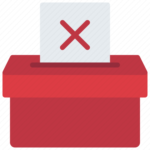 Ballot, box, cross, voting, vote, no icon - Download on Iconfinder