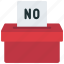 ballot, box, no, voting, vote 