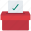 ballot, box, tick, voting, check 