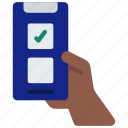 mobile, voting, hand, vote, online