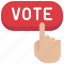 press, vote, button, voting, voter 