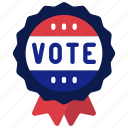 vote, ribbon, voting, badge, candidate