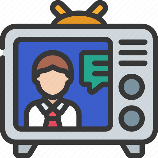 Candidate, on, tv, politician, news, television icon - Download on Iconfinder
