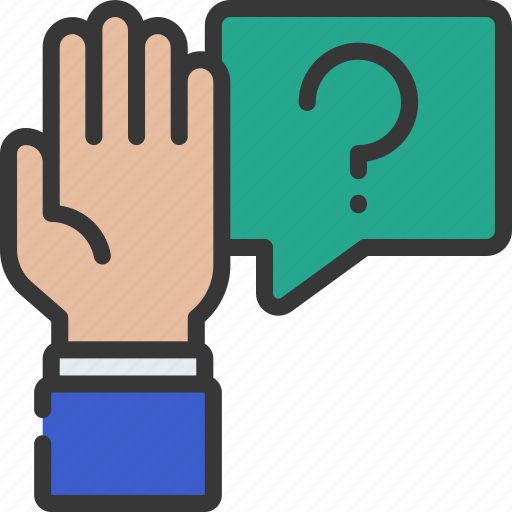 Question, hand, raisehand, answer, unsure icon - Download on Iconfinder