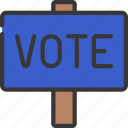 vote, sign, placard, picket, voting