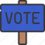vote, sign, placard, picket, voting 