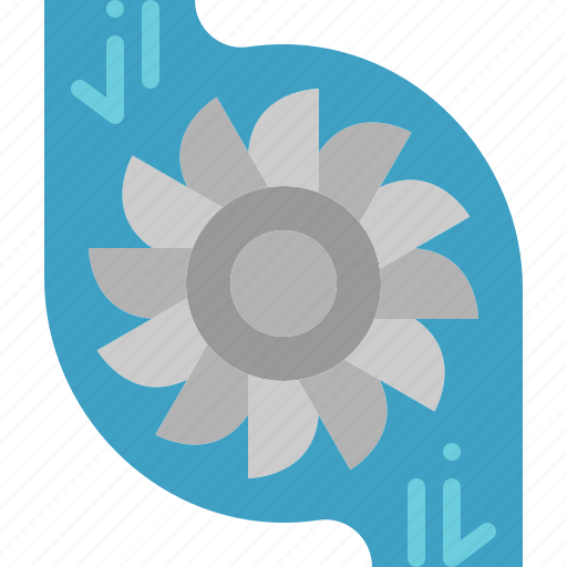 Hydro, wheel, power, renewable, electricity, water, turbine icon - Download on Iconfinder