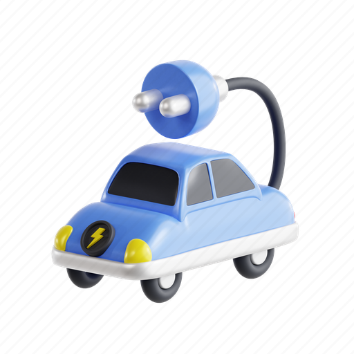 Electric, car, automobile, transportation 3D illustration - Download on Iconfinder