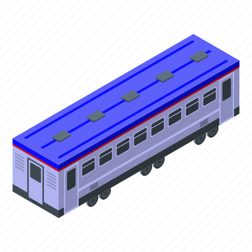 Business, cartoon, computer, electric, isometric, train, wagon icon - Download on Iconfinder