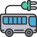electric, bus, vehicle, plug, automobile, transport