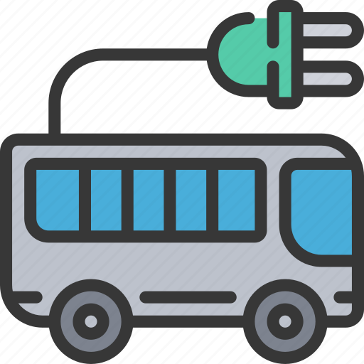 Electric, bus, vehicle, plug, automobile, transport icon - Download on Iconfinder