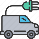 electric, van, vehicle, plug, automobile, transport