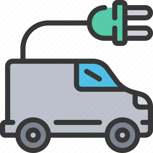 Electric, van, vehicle, plug, automobile, transport icon - Download on Iconfinder