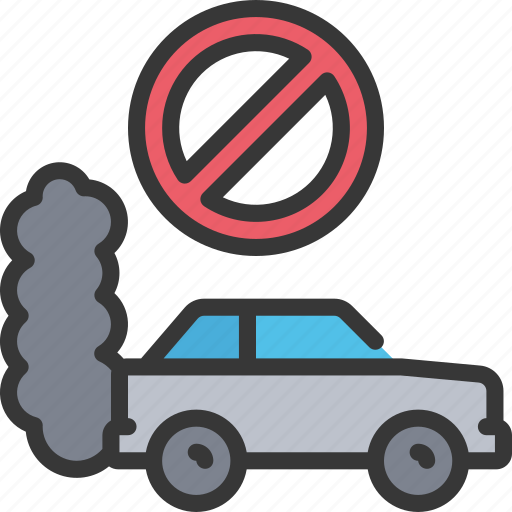 No, car, emissions, emission, test, prohibited icon - Download on Iconfinder