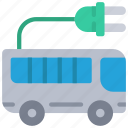 electric, bus, vehicle, plug, automobile, transport