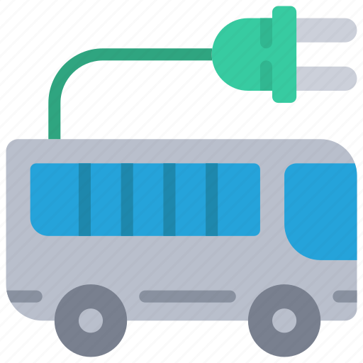 Electric, bus, vehicle, plug, automobile, transport icon - Download on Iconfinder