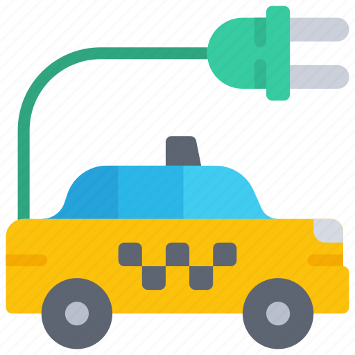 Electric, taxi, vehicle, plug, automobile, transport, taxis icon - Download on Iconfinder