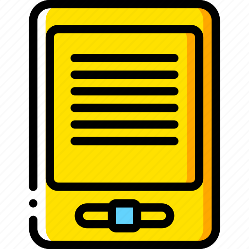 Amazon, devices, e, kindle, reader, yellow icon - Download on Iconfinder