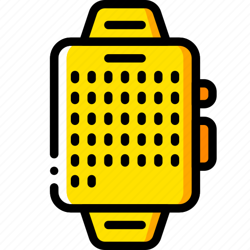 Calendar, devices, smart, watch, yellow icon - Download on Iconfinder