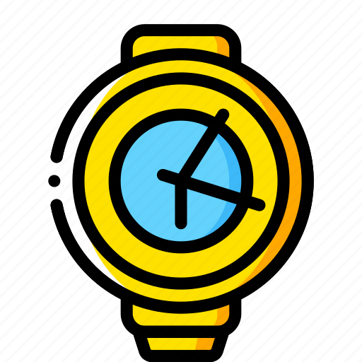 Devices, smart, time, watch, yellow icon - Download on Iconfinder