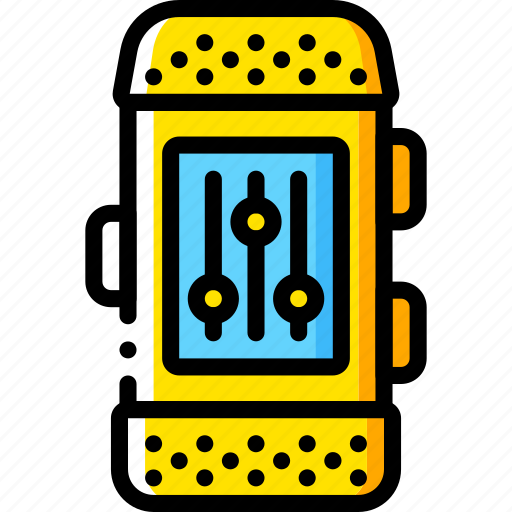 Devices, fitness, settings, tracker, watch, yellow icon - Download on Iconfinder