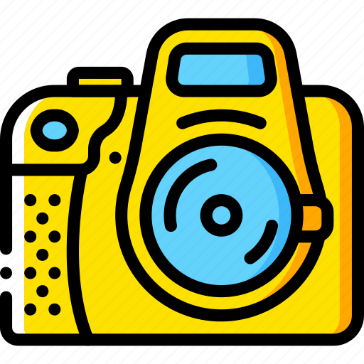 Camera, devices, dslr, yellow icon - Download on Iconfinder