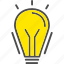 bulb, idea, light, spherical 