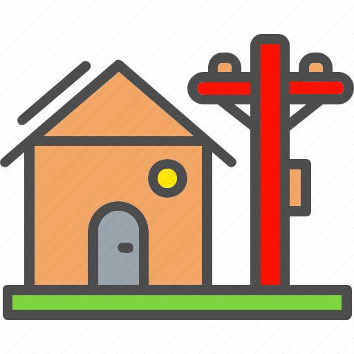 Electric, electrician, electricity, electrification, house icon - Download on Iconfinder