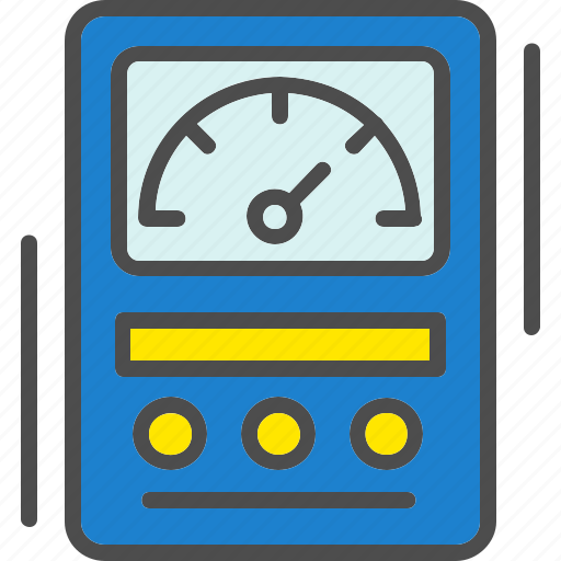Multimeter, electrician, electricity, voltmeter, voltage, electric icon - Download on Iconfinder