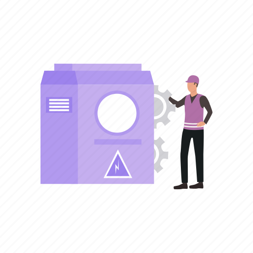 Electric, box, powerelectrician, worker icon - Download on Iconfinder