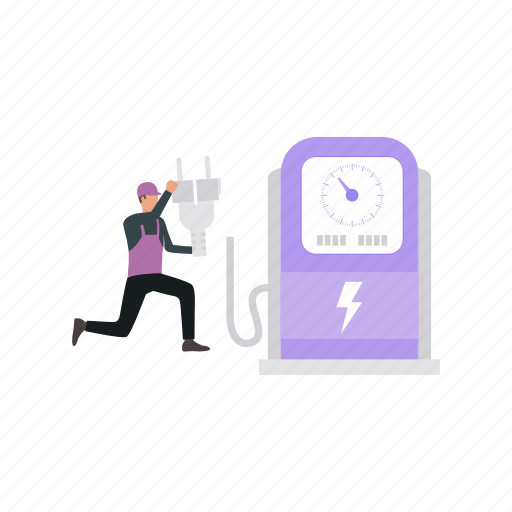 Meter, reading, speed, worker, electrician icon - Download on Iconfinder