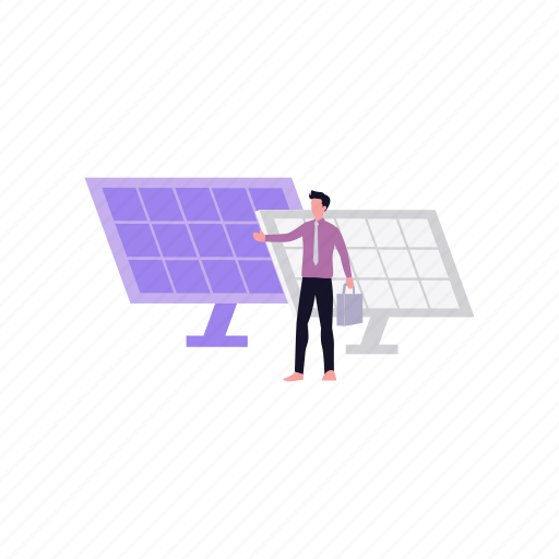 Solar, panelenergy, eco, power, boy icon - Download on Iconfinder