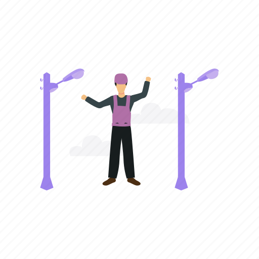Street, lights, worker, boy, electrician icon - Download on Iconfinder