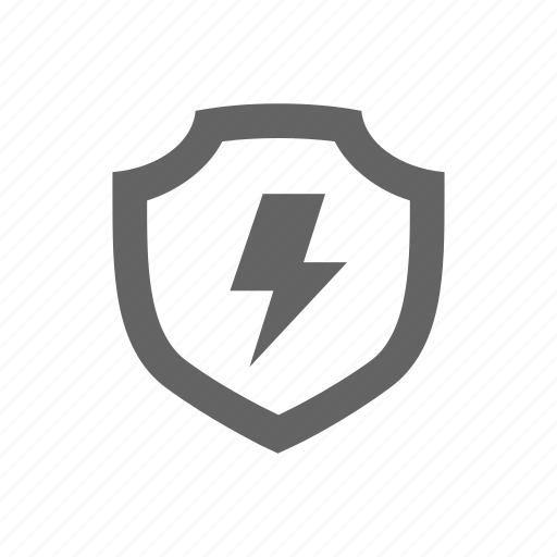 Bolt, electricity, protect, shield, protection, safe, secure icon - Download on Iconfinder