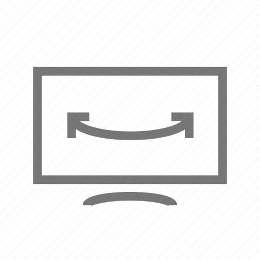 Curved, tv, bend, lcd, set, telly, television icon - Download on Iconfinder