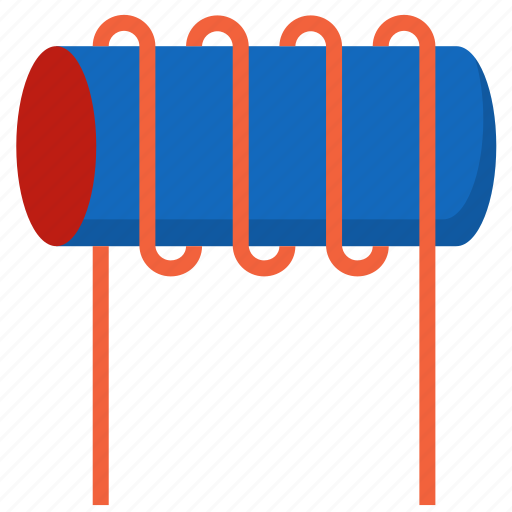 Inductor, electronic, electric, power, circuit, magnetic, supply icon - Download on Iconfinder