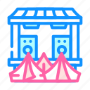 tent, camp, near, stage, electronic, dance