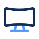 tv, monitor, curved, screen, television