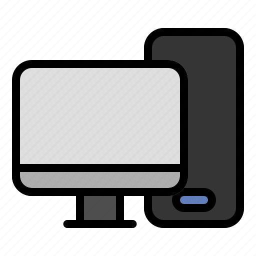 Computer, pc, monitor, hardware, device, electronic device icon - Download on Iconfinder
