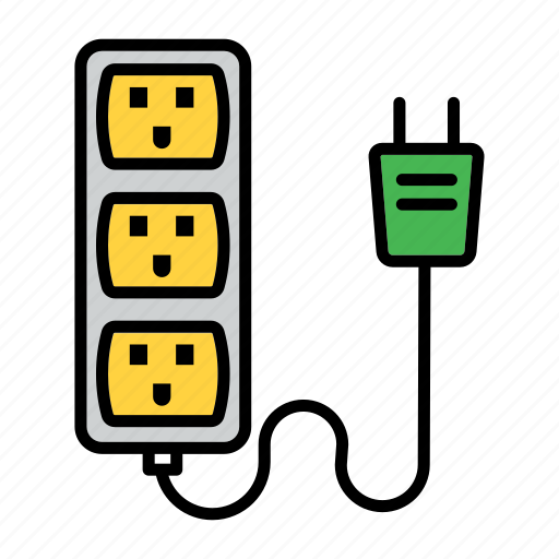 Cable, cord, extension, lead, plug, power icon - Download on Iconfinder