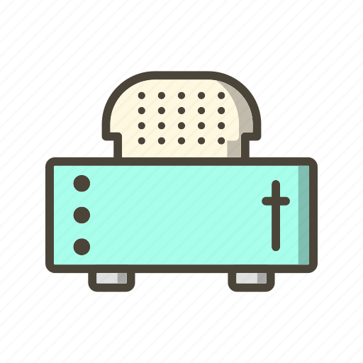 Slice toaster, toast, toaster icon - Download on Iconfinder