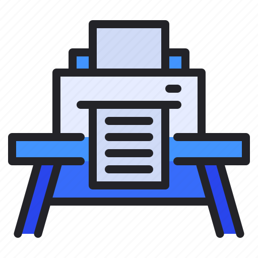 Desk, output, print, printer, table icon - Download on Iconfinder