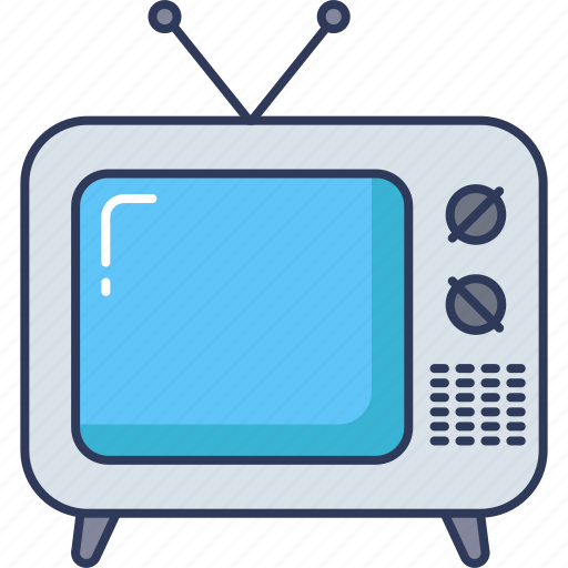 Tv, screen, television, antenna, electronics, technology, vintage icon - Download on Iconfinder